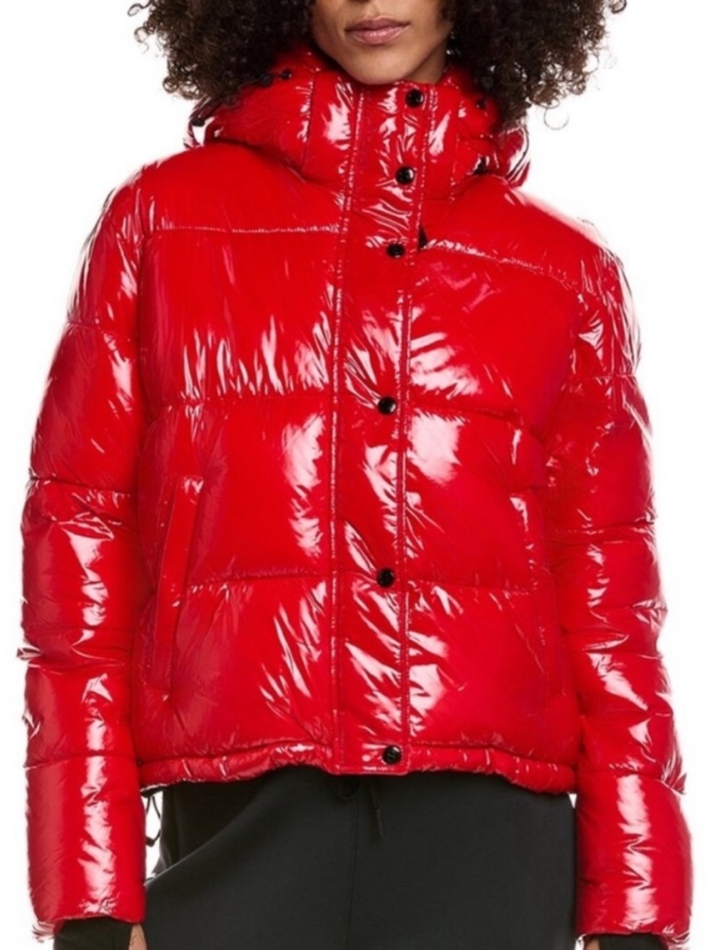 NWOT S13 LEXIE RED PATENT PUFFER COAT JACKET XL